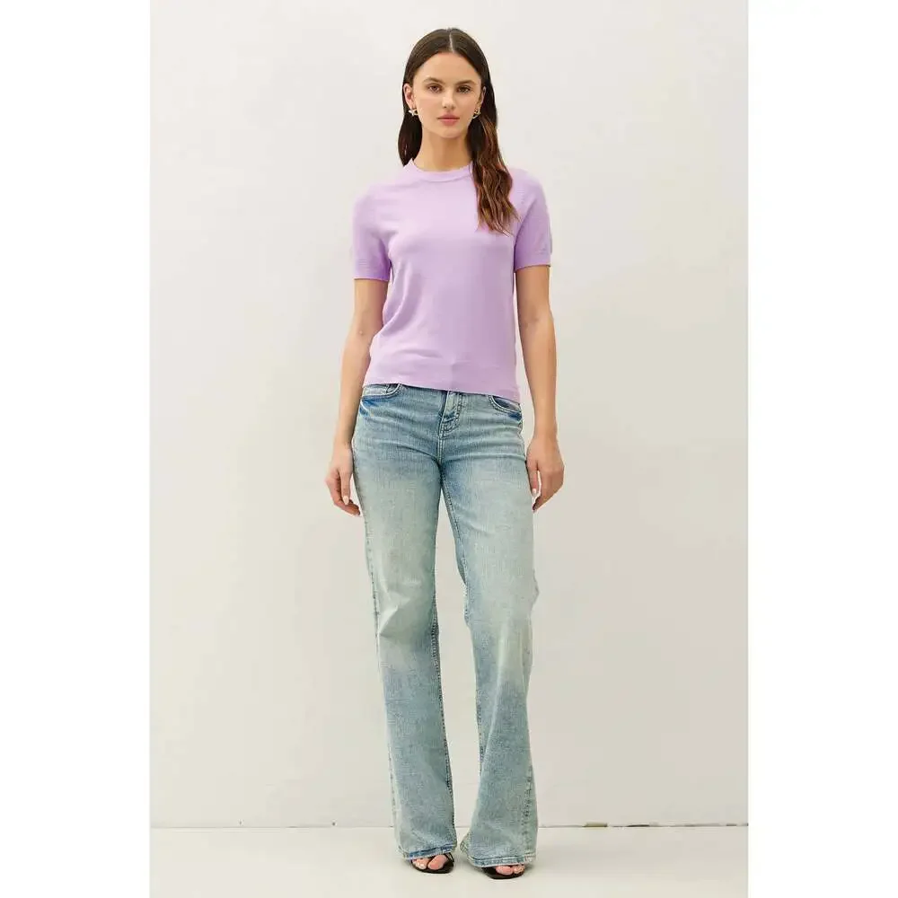 Essential Short Sleeve Sweater Top